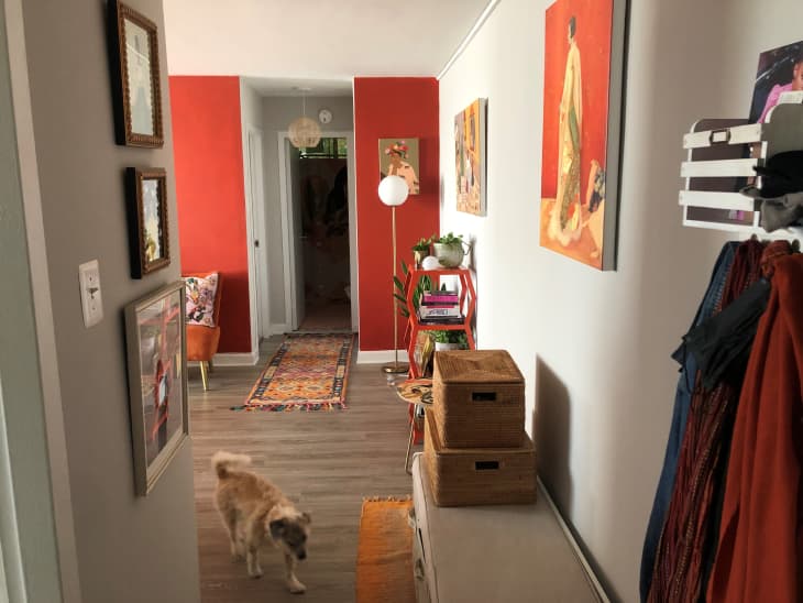 Warm Paint Colors and Art in a Rental Apartment | Apartment Therapy - Ideas For Adding Warmth To Small Apartment With Colorful Art